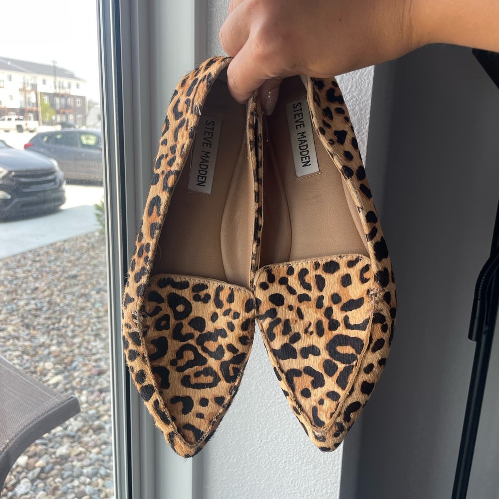 steve madden cheetah flats